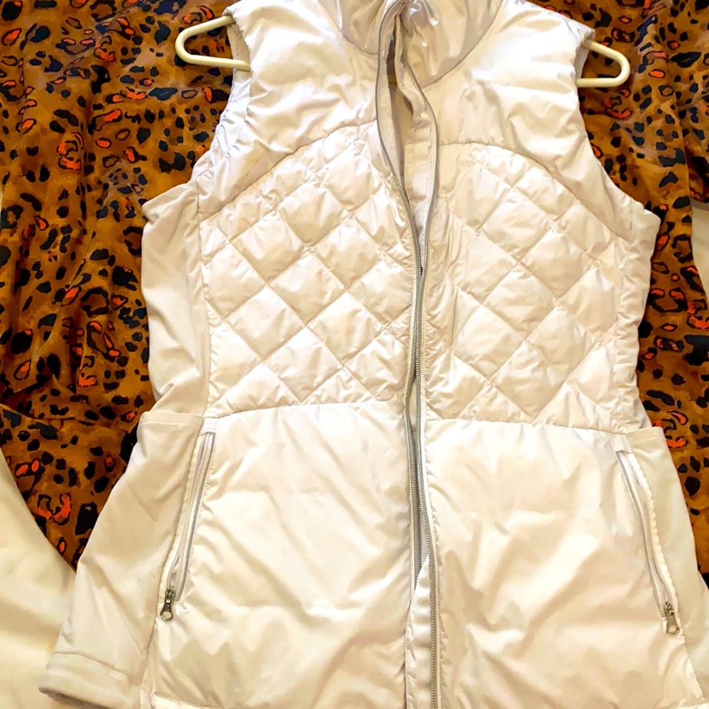 White lulu lemon zip vest